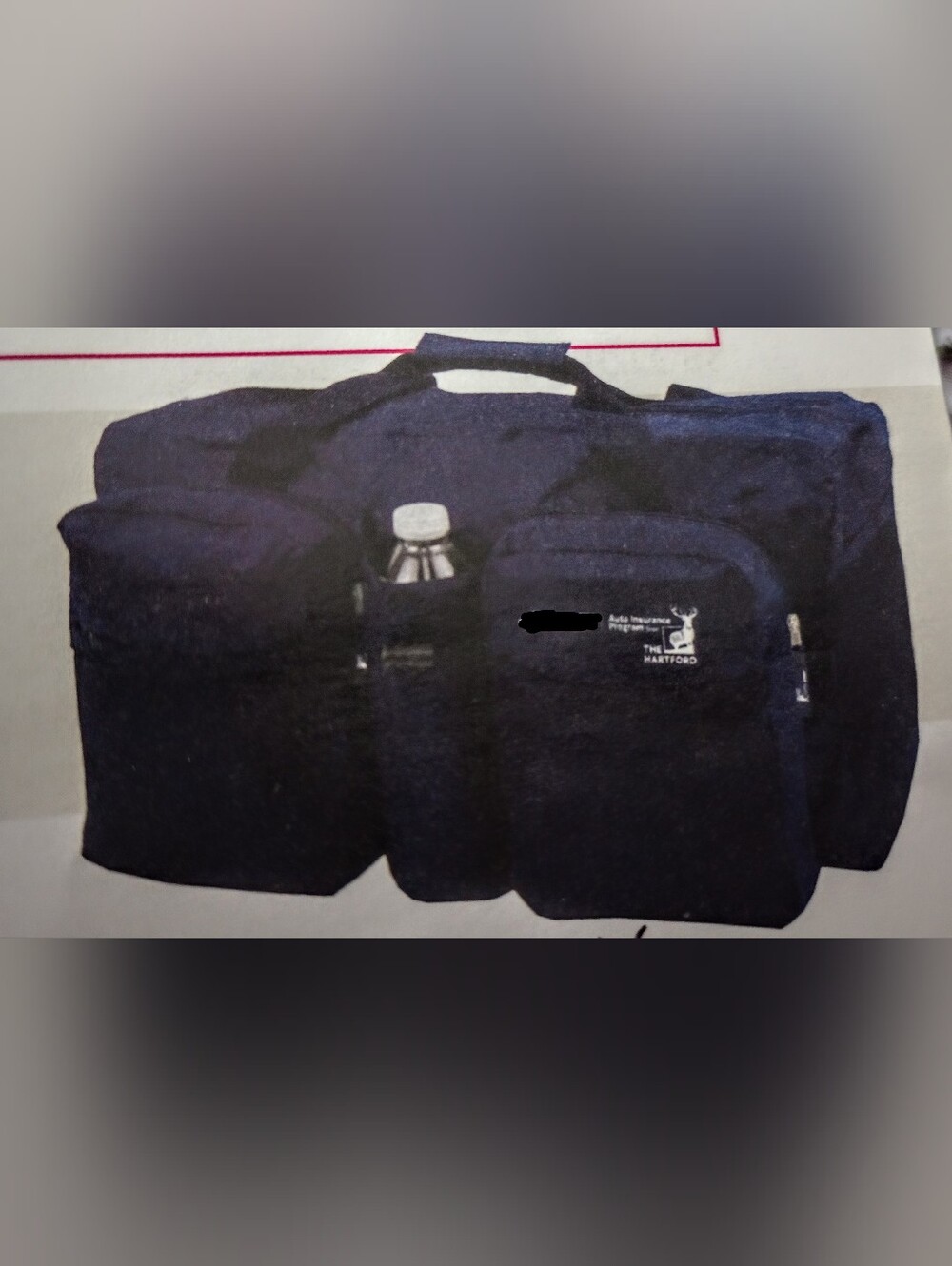 Classic Black Duffel Bag 18x12x7" with Multiple Front& Side Pockets, Zip & Mesh